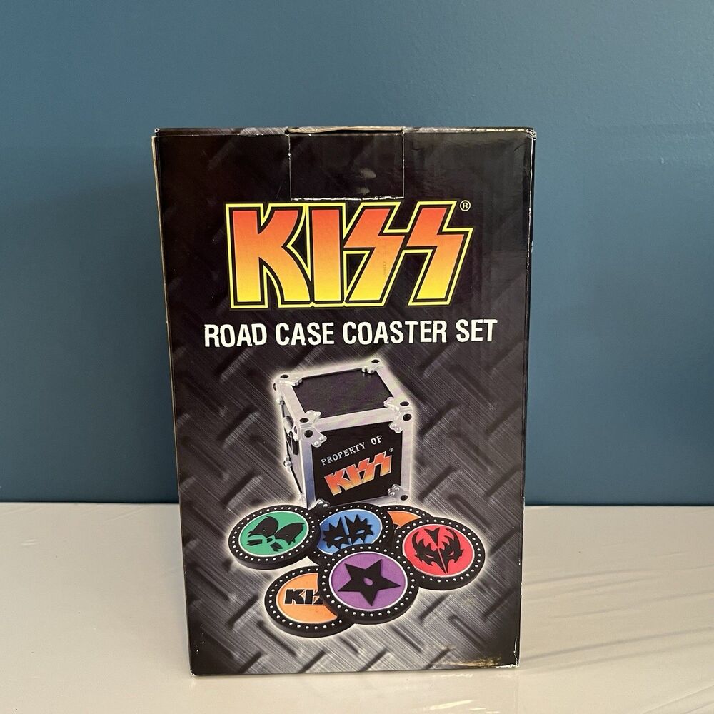 KISS Road Case 7-Piece Coaster Set 2008 Spencer's Gifts Edition NEW!
